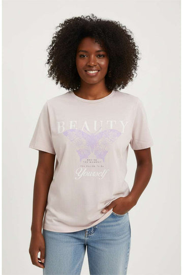 Lilac Graphic T Shirt Nawao.com