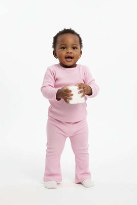 Lilac Heart Placement Rib Legging Nawao.com