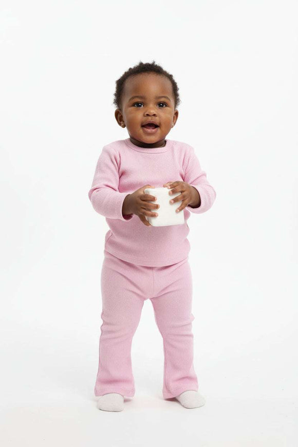 Lilac Heart Placement Rib Legging Nawao.com