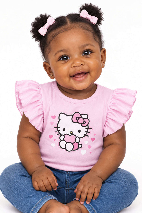 Lilac Hello Kitty Rib T Shirt Lilac Nawao.com