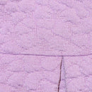 Lilac Jacquard Puff Sleeves Dress Nawao.com