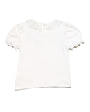 Lilac Lace Collar T Shirt Nawao.com