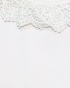 Lilac Lace Collar T Shirt Nawao.com