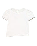 Lilac Lace Collar T Shirt Nawao.com