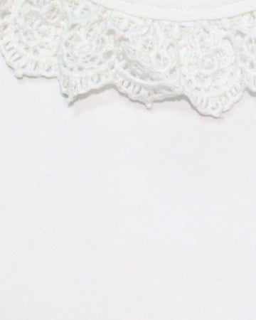 Lilac Lace Collar T Shirt Nawao.com
