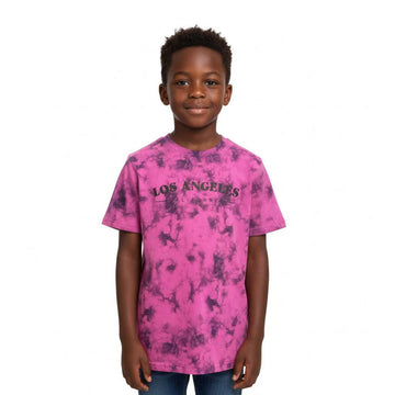 Lilac Los Angeles Tye Dye Tee With Hd Print Lilac Nawao.com