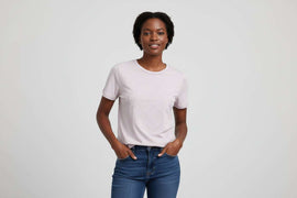 Lilac Minnie Embroidered T Shirt Nawao.com