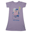 Lilac Placement Print Night Tshirt Nawao.com