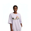 Lilac Powerpuff Oversized Printed T Shirt Lilac Medium Nawao.com