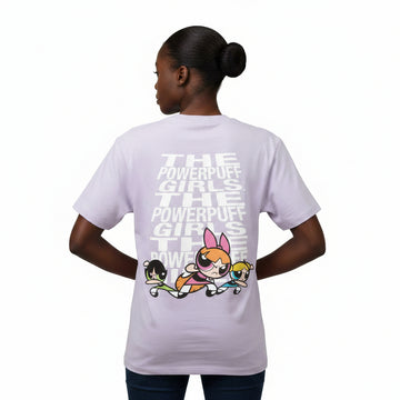 Lilac Powerpuff Oversized Printed T Shirt Lilac Medium Nawao.com