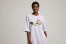 Lilac Powerpuff Oversized Printed T Shirt Lilac Medium Nawao.com
