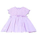Lilac Printed Rib Yoke Dress Nawao.com