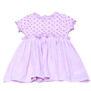 Lilac Printed Rib Yoke Dress Nawao.com