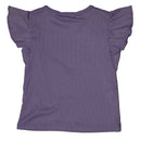 Lilac S S Beads 3D Applique Work Tshirt Nawao.com