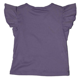 Lilac S S Beads 3D Applique Work Tshirt Nawao.com