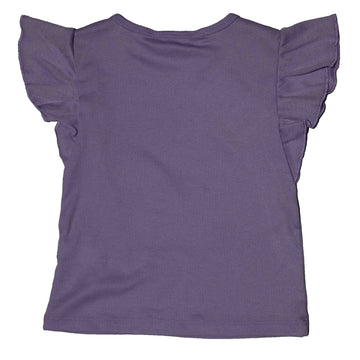 Lilac S S Beads 3D Applique Work Tshirt Nawao.com