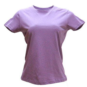 Lilac Short Sleeve Crew Neck T Shirt Nawao.com