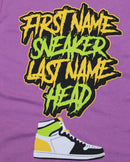 Lilac Sneaker Short Sleeve Graphic Tee Nawao.com