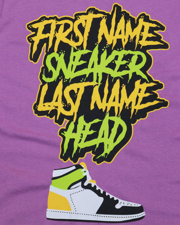 Lilac Sneaker Short Sleeve Graphic Tee Nawao.com