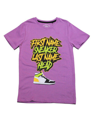 Lilac Sneaker Short Sleeve Graphic Tee Nawao.com