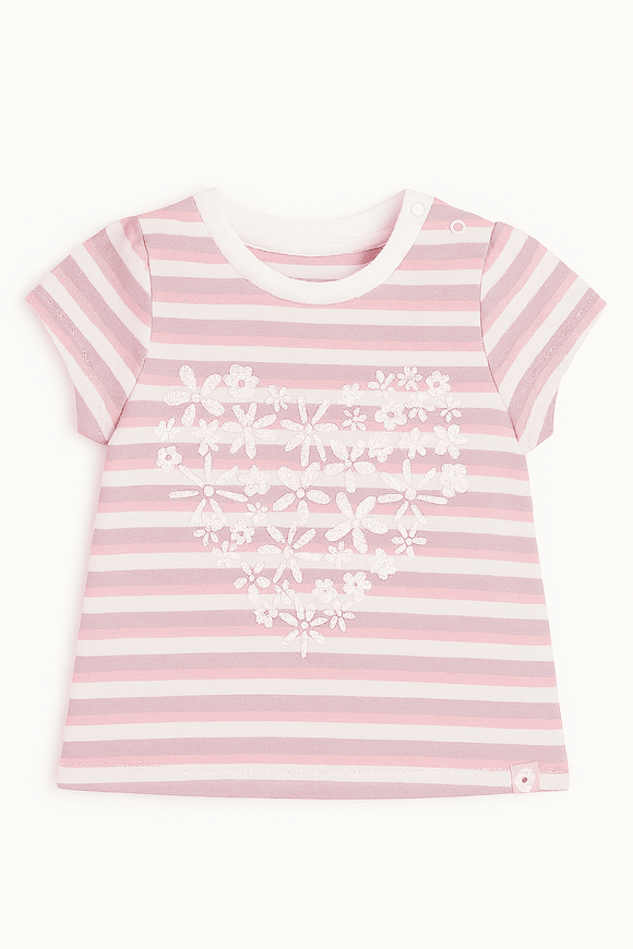 Lilac Stripes Short Sleeves Tee Assorted Nawao.com
