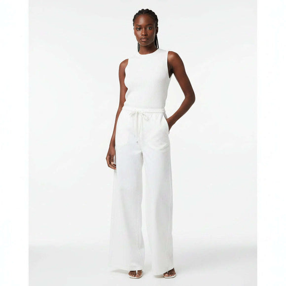 Long Length Pull On Pants White Nawao.com