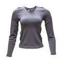 LONG SLEEVE SEAM LESS T SHIRT BROWN Nawao.com