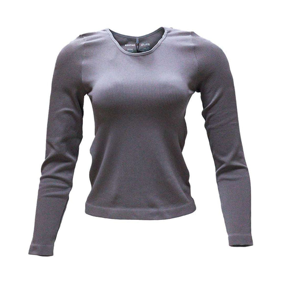 LONG SLEEVE SEAM LESS T SHIRT BROWN Nawao.com