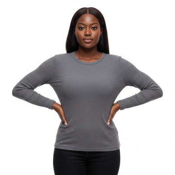 Long Sleeve Seam Less T Shirt Dark Green Small Nawao.com