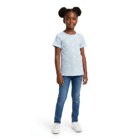 Lt Blue Aop Pointelle Top Assorted Nawao.com
