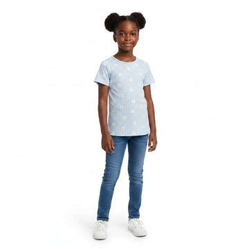 Lt Blue Aop Pointelle Top Assorted Nawao.com