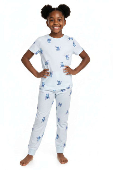 Lt Blue Aop Stitch  Yummy Fabric Pajama Sets Assorted Nawao.com