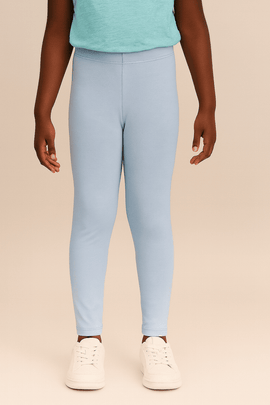 Lt Blue Basic Leggings Nawao.com