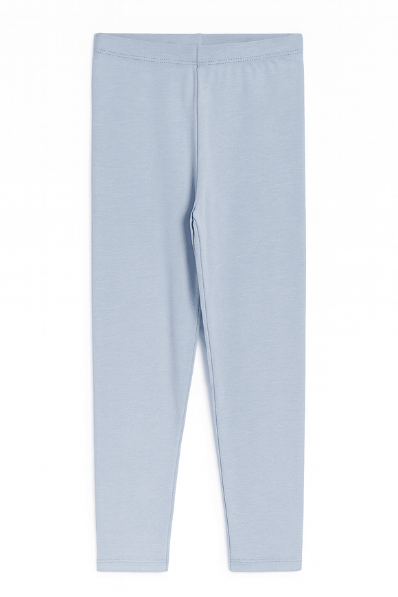 Lt Blue Basic Leggings Nawao.com