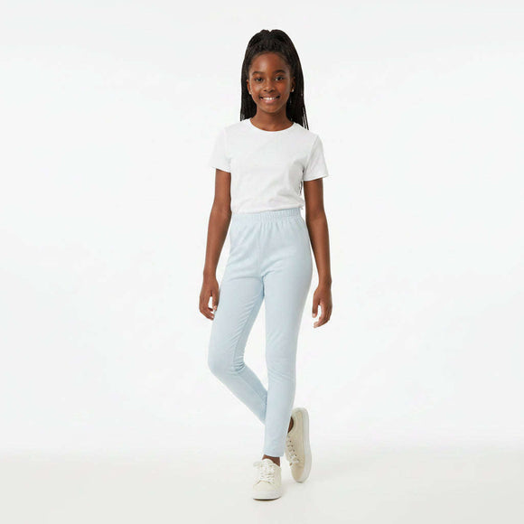 Lt Blue Basic Leggings Pale Blue Nawao.com