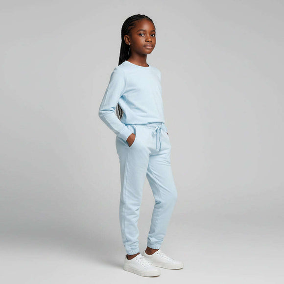Lt Blue Basic Track Pants Pale Blue Nawao.com