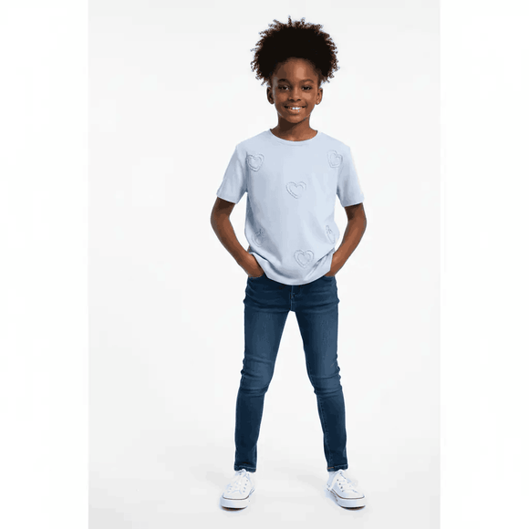 Lt Blue Embellished Floral Boy Top Pale Blue Nawao.com