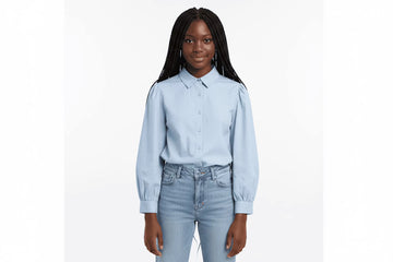 Lt Blue Rhinestone Shirts Pale Blue Nawao.com