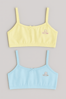 Lt Blue Yellow 2Pcs Pack Bra Assorted Nawao.com