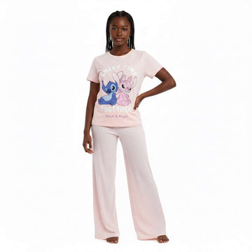 Lt Pink Stitch Chr Pajama Sets Pale Pink Nawao.com