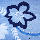 Lt Wash Flared Hem Jeans With Embroidery Light Nawao.com