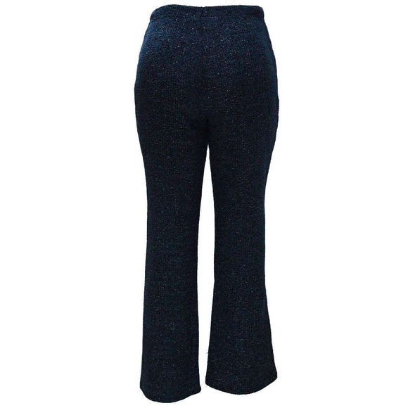 LUREX WEAVED CO  ORD TROUSER BLACK Nawao.com