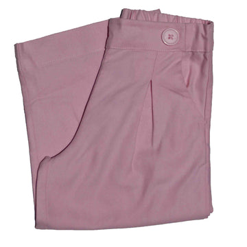 Lyocell Pink Wide Leg Trouser Pale Pink Nawao.com