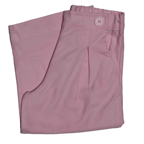 Lyocell Pink Wide Leg Trouser Pale Pink Nawao.com