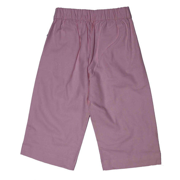 Lyocell Pink Wide Leg Trouser Pale Pink Nawao.com