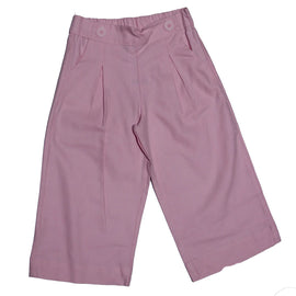 Lyocell Pink Wide Leg Trouser Pale Pink Nawao.com
