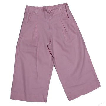 Lyocell Pink Wide Leg Trouser Pale Pink Nawao.com