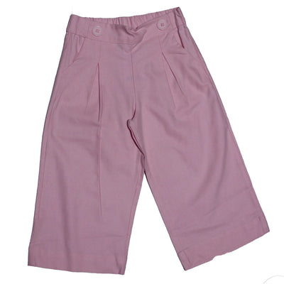 Lyocell Pink Wide Leg Trouser Pale Pink Nawao.com