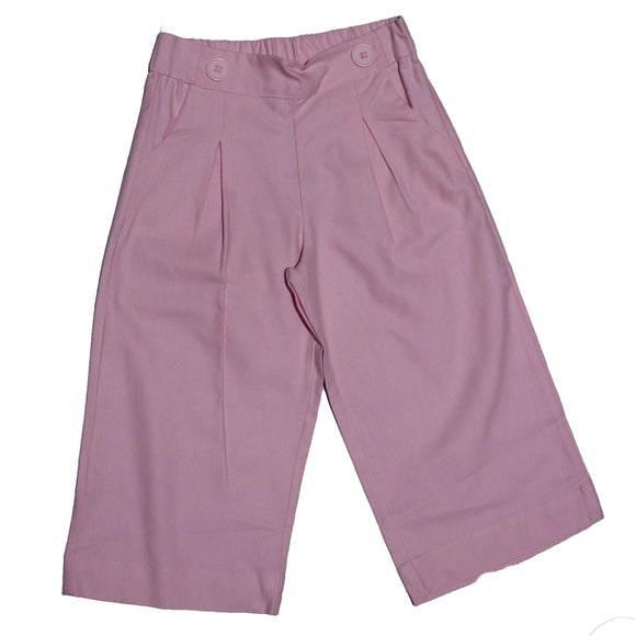 Lyocell Pink Wide Leg Trouser Pale Pink Nawao.com