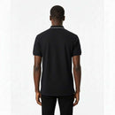 Mandrain Collar Polo Shirt Black Nawao.com